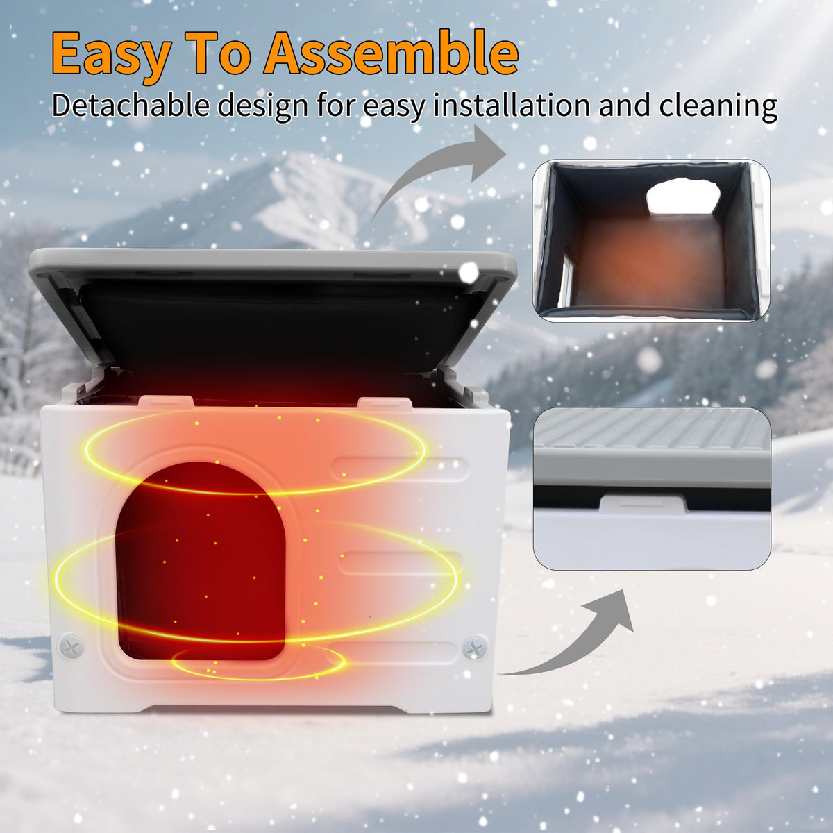 Insulated Outdoor Cat House with Liner Q18623