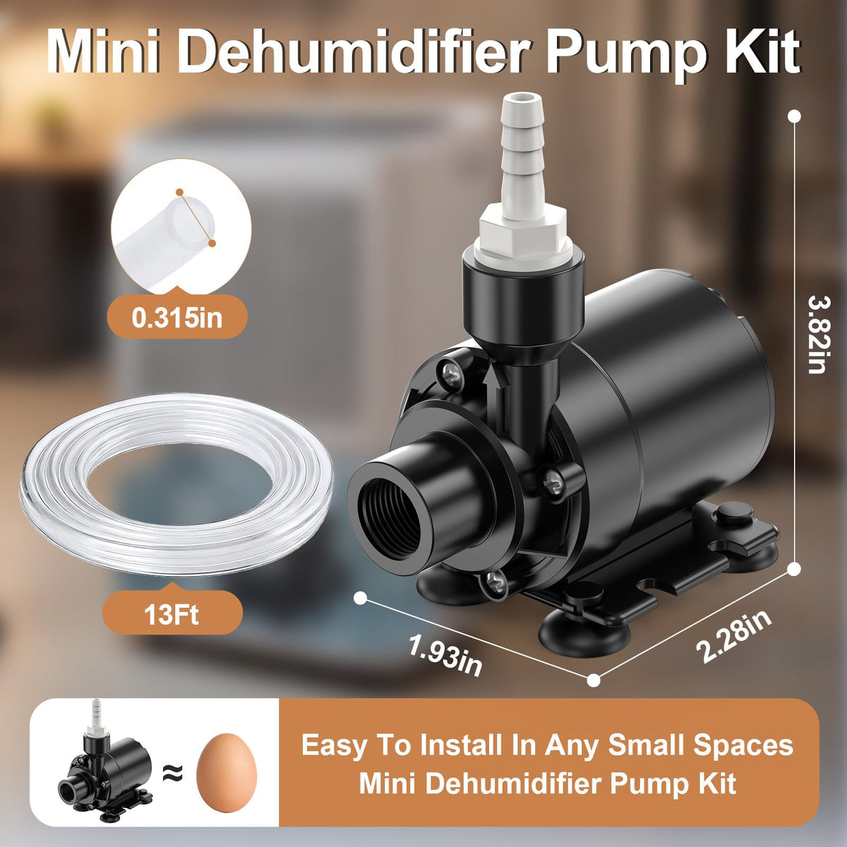 Automatic Dehumidifier Pump 15FT High Lift IPX8 Submersible W210