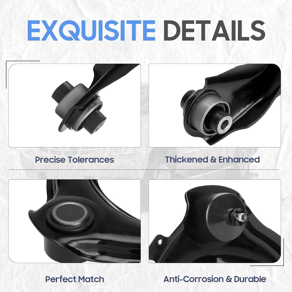 Front Upper and Lower Control Arms with Ball Joint, Outer Tie Rods Sway Bars Suspension Kit 12pc I386