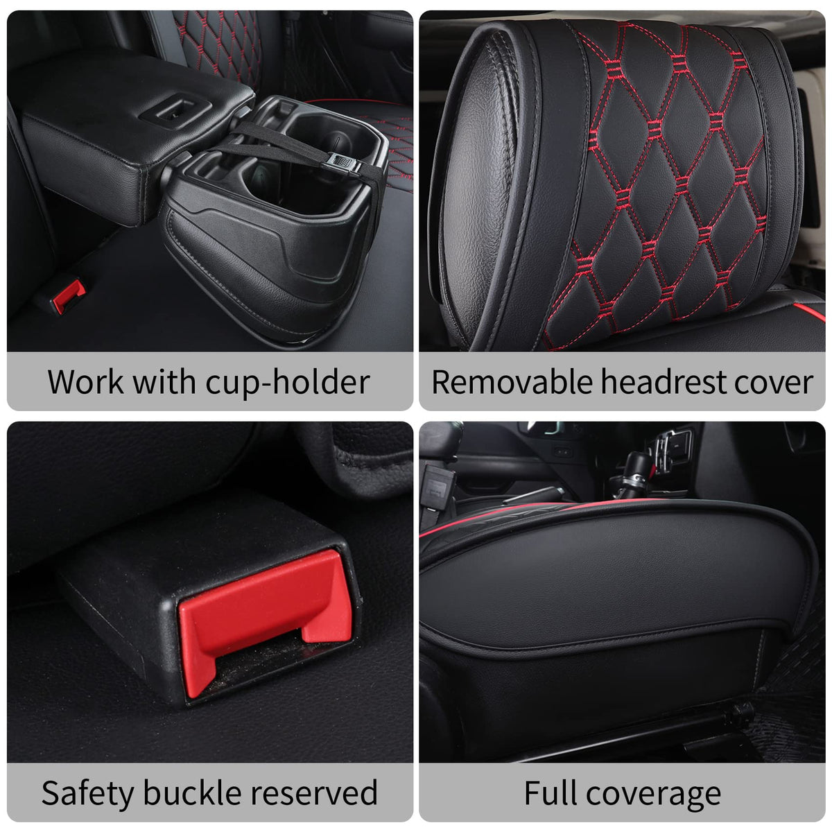 Jeep Wrangler JK JL 4-Door Seat Covers Full Set A9125