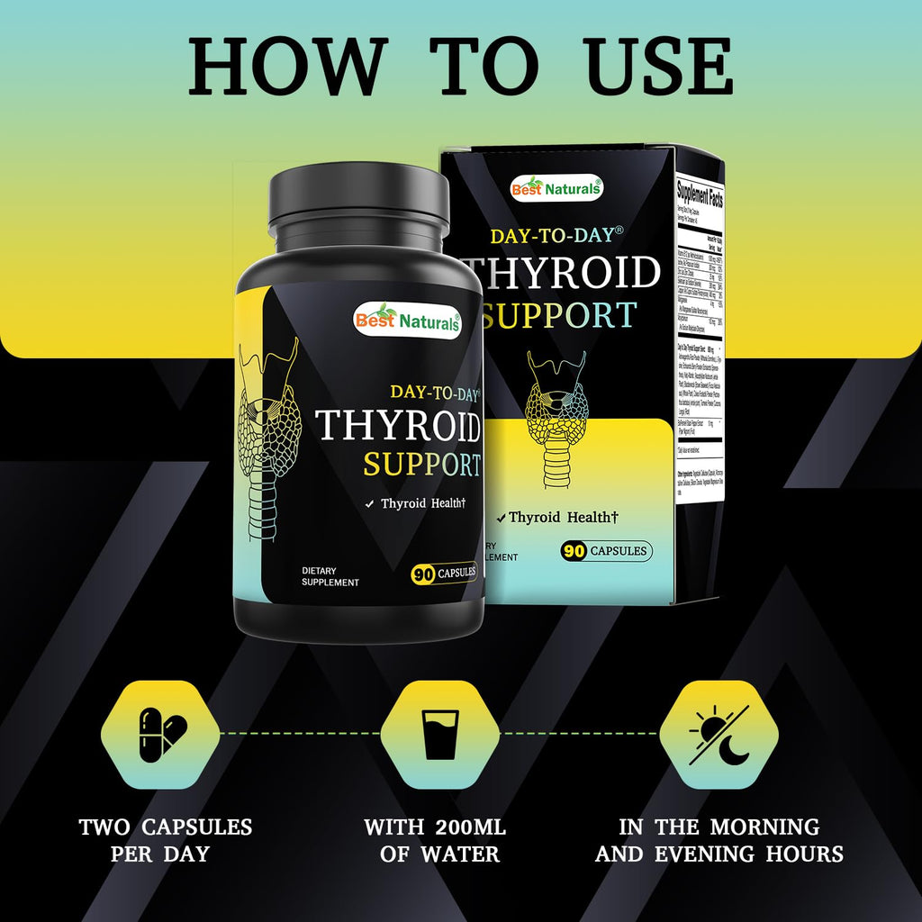 90 Vegetable Capsules Thyroid Support Supplement Y112