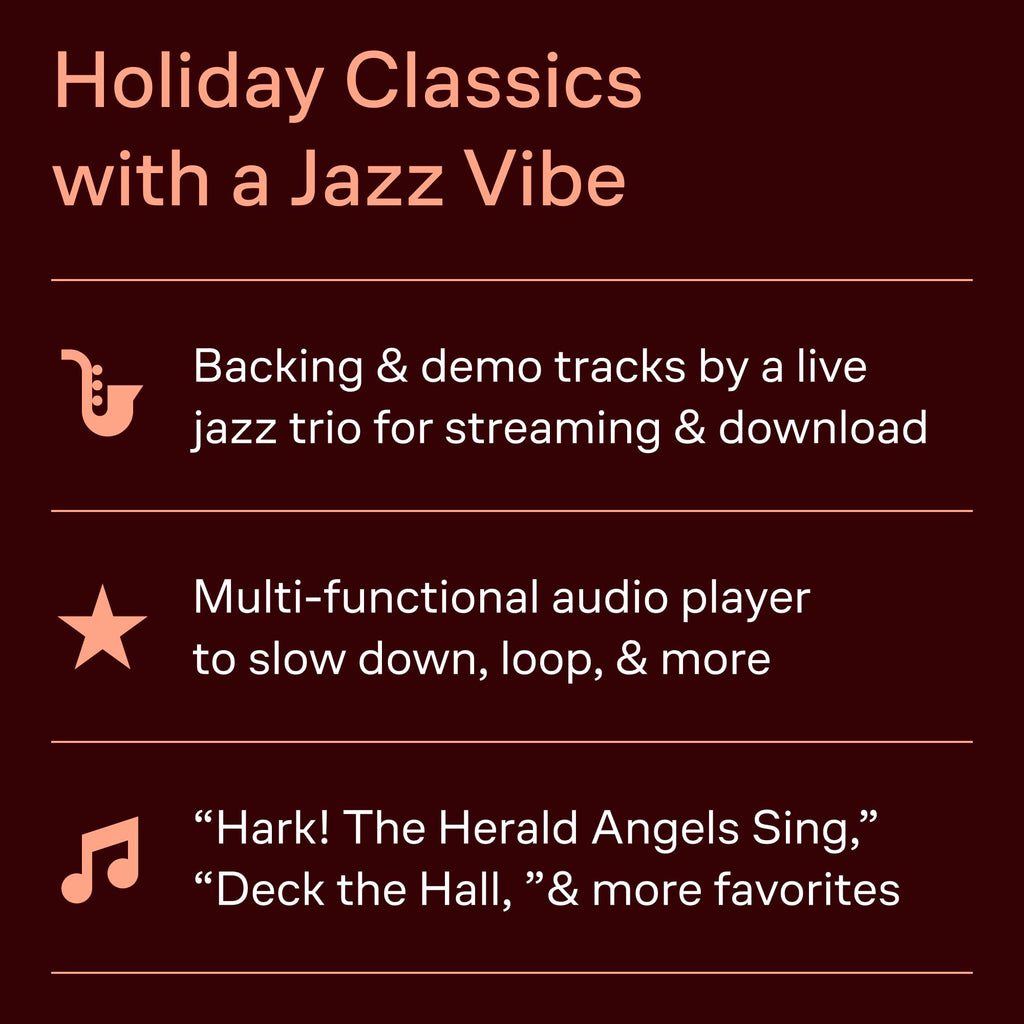 Alto Sax Christmas Jazz Sheet Music Book with Online Audio I655768