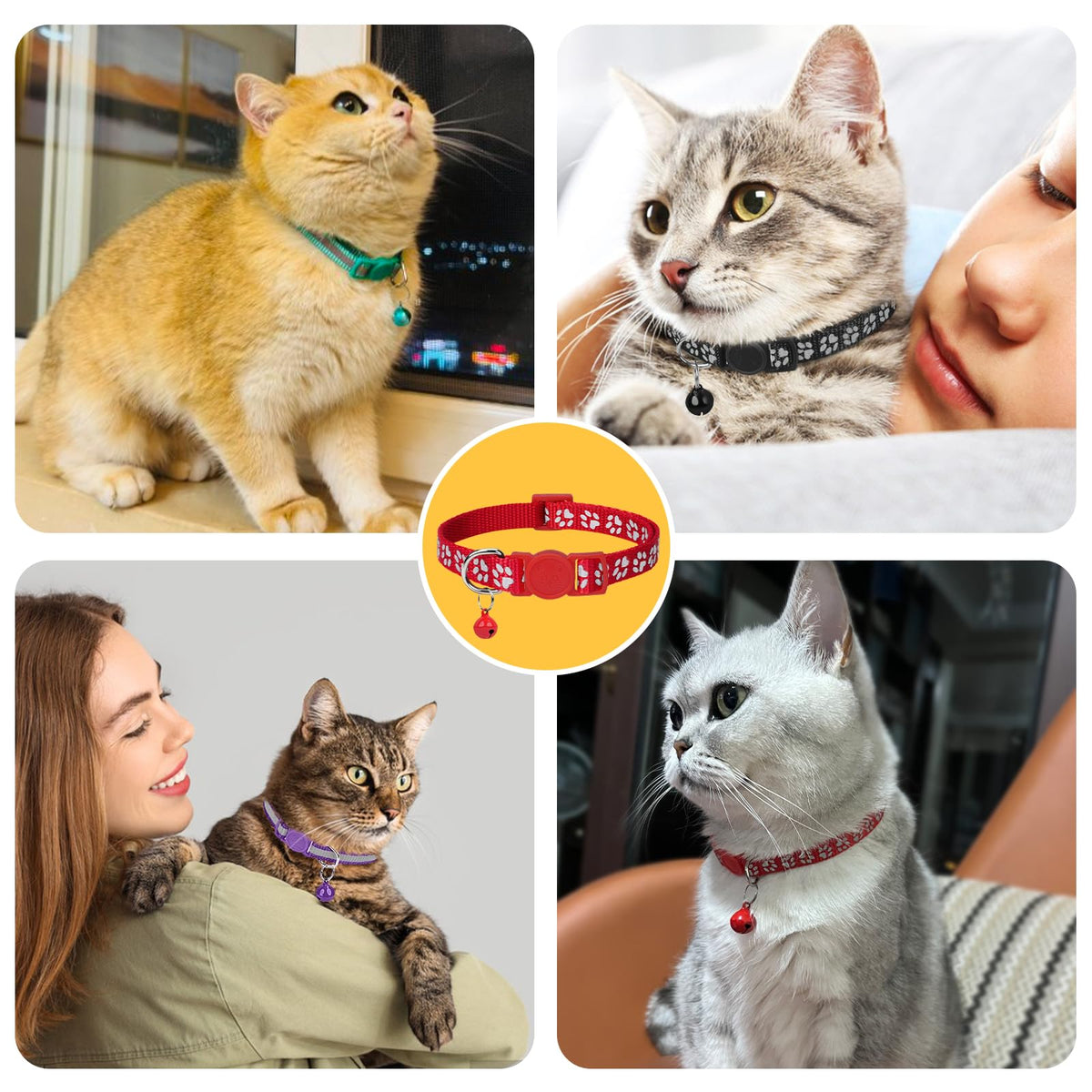 2 Pack Reflective Breakaway Cat Collar with Bell N201285