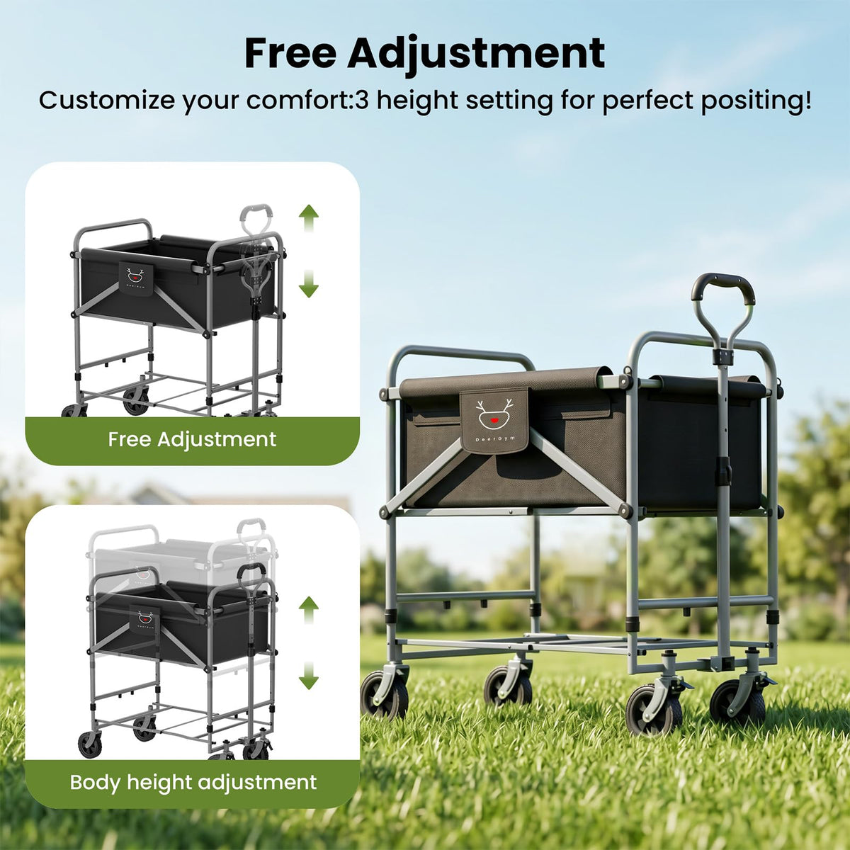 Foldable Dog Bath Cart with Brake R9678