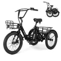 20'' Folding Electric Trike 750W 3-Wheel Bike with Removable Battery C20028