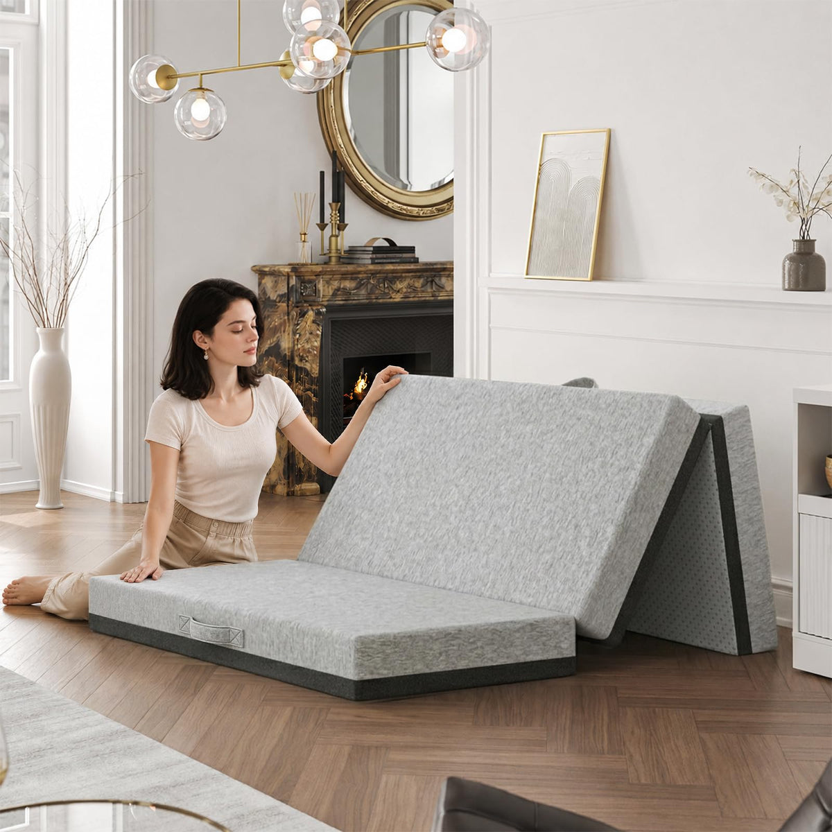 6 Inch Tri-Fold Memory Foam Mattress N87579