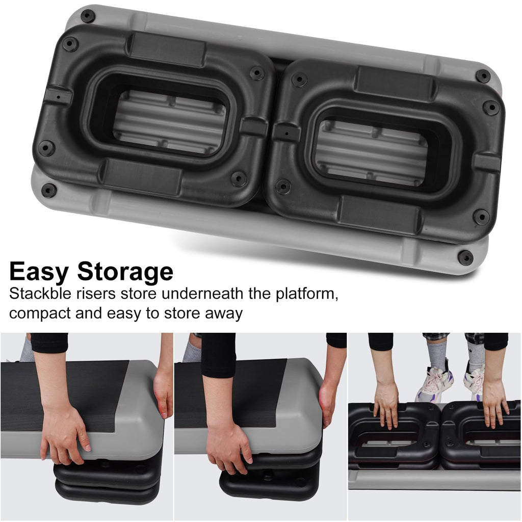 Adjustable Aerobic Stepper with 4 Risers R719725