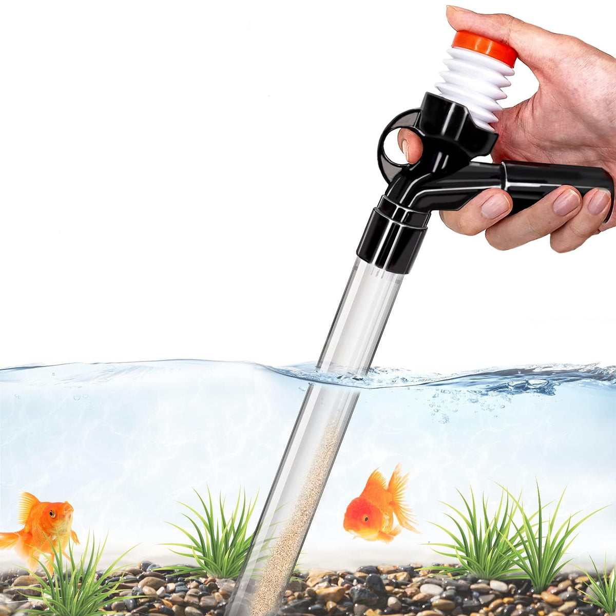 Aquarium Gravel Cleaner Fish Tank Kit Long Nozzle Water Changer BPA Free D202