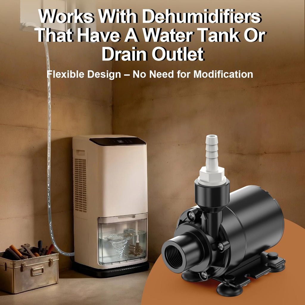 Automatic Dehumidifier Pump 15FT High Lift IPX8 Submersible W210