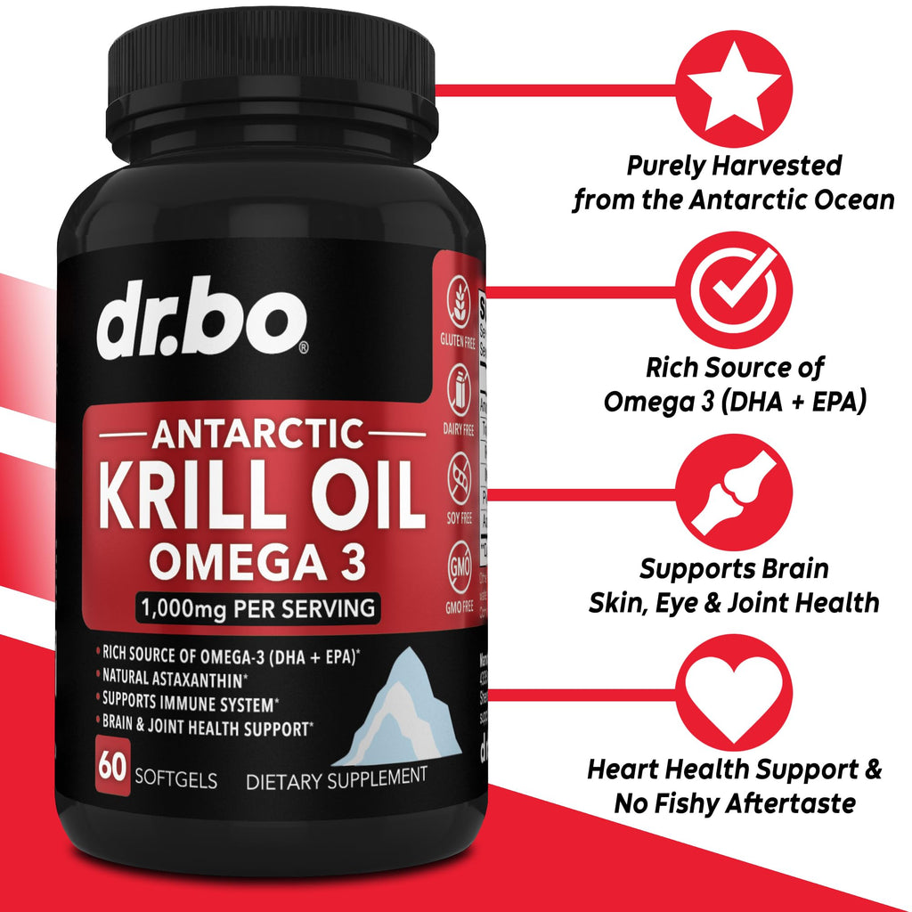 Krill Oil Omega 3 500mg 60 Softgels L625
