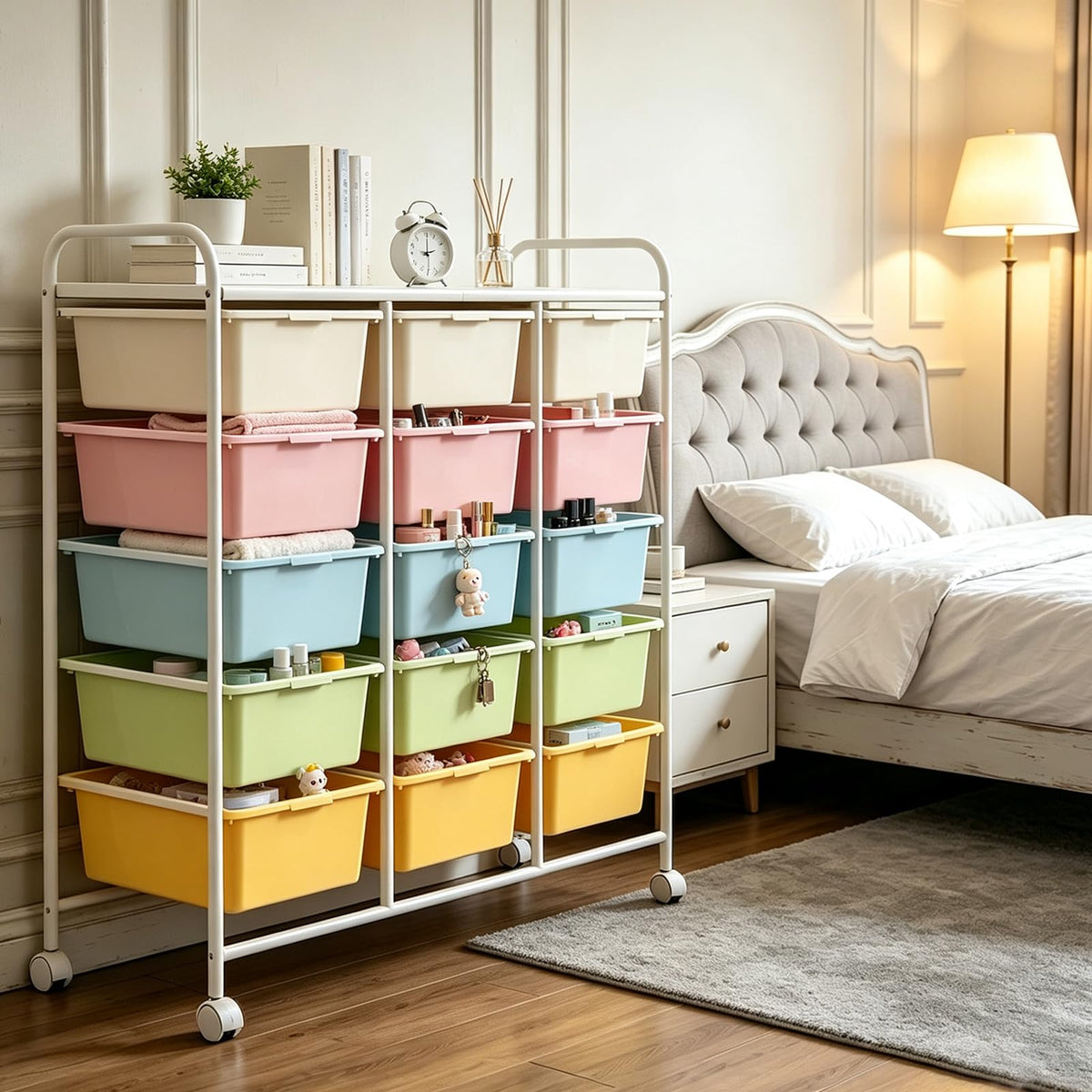 15 Drawer Rolling Storage Cart with Wheels K4533