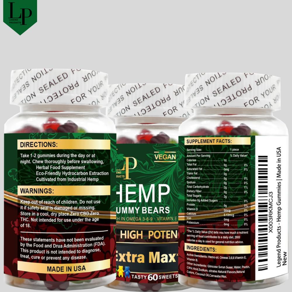 Organic Hemp Extract Gummies 60 Gummies S920