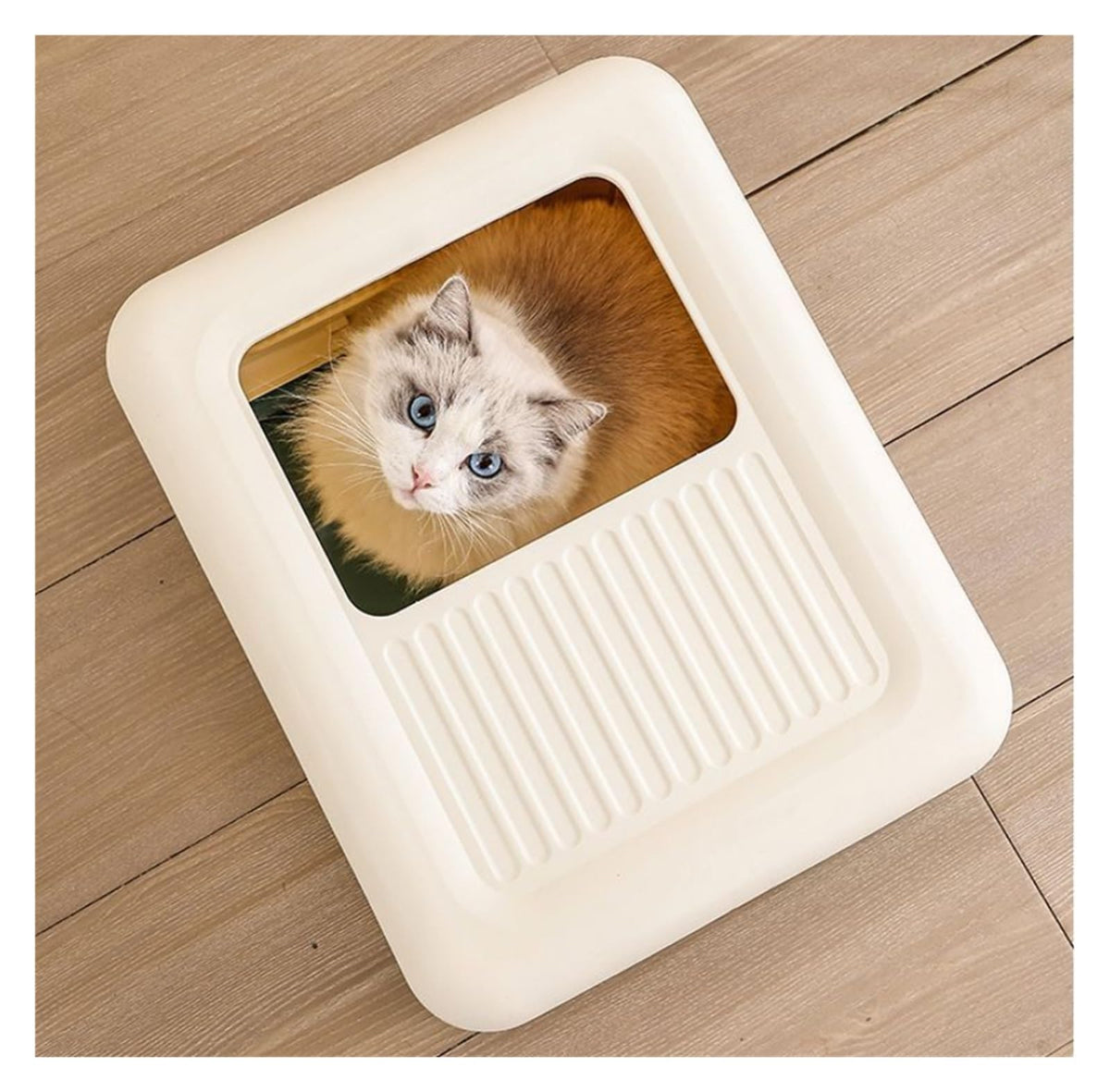 Fully Enclosed Cat Litter Box with Lid and Drawer S3427