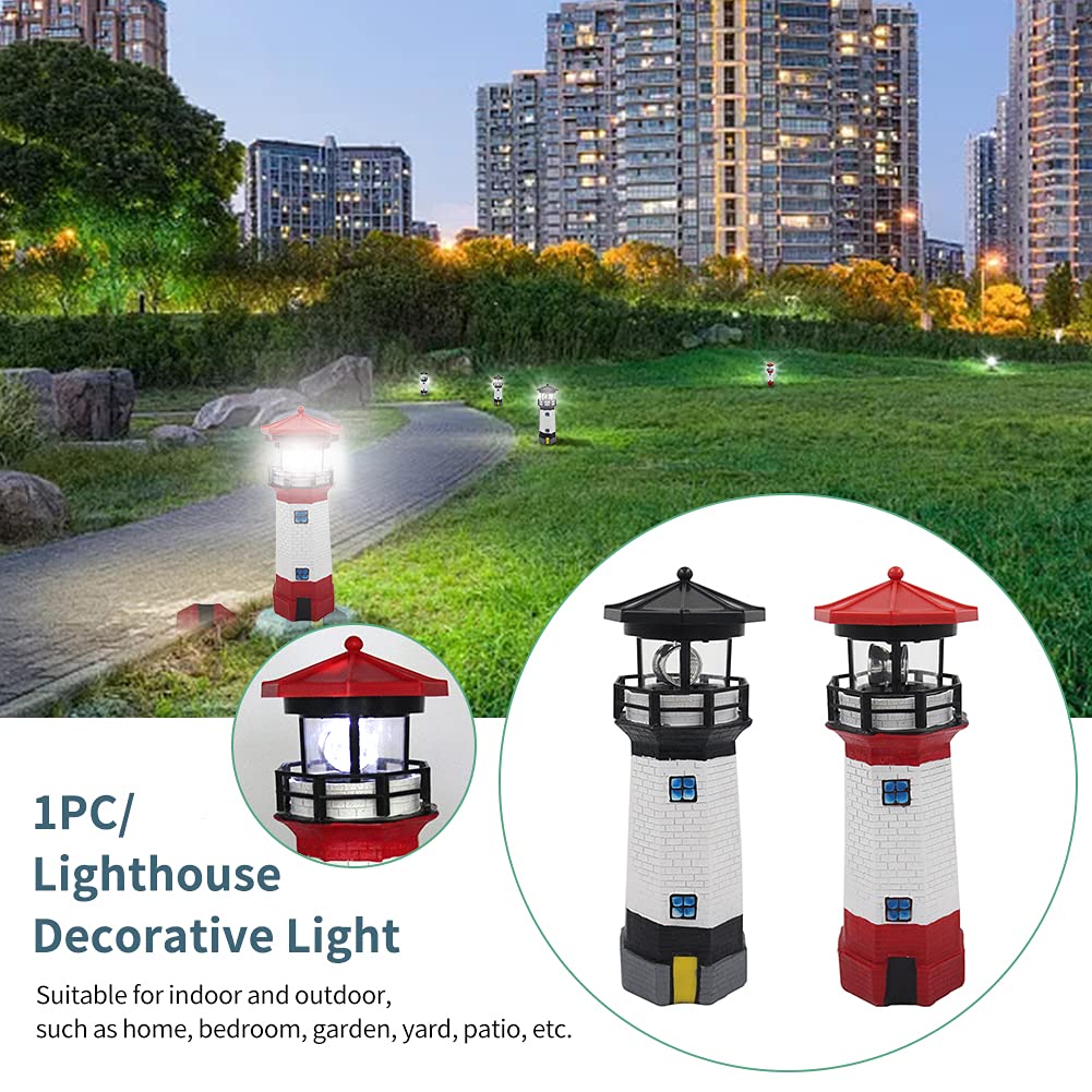 Solar Lighthouse Rotating Beacon Light Z78008