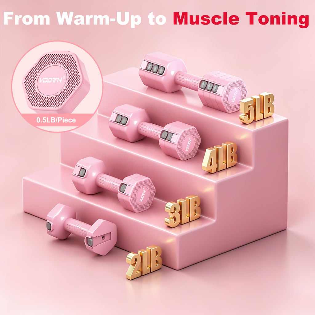 Adjustable Dumbbell Set 5/10 LB Pair M505