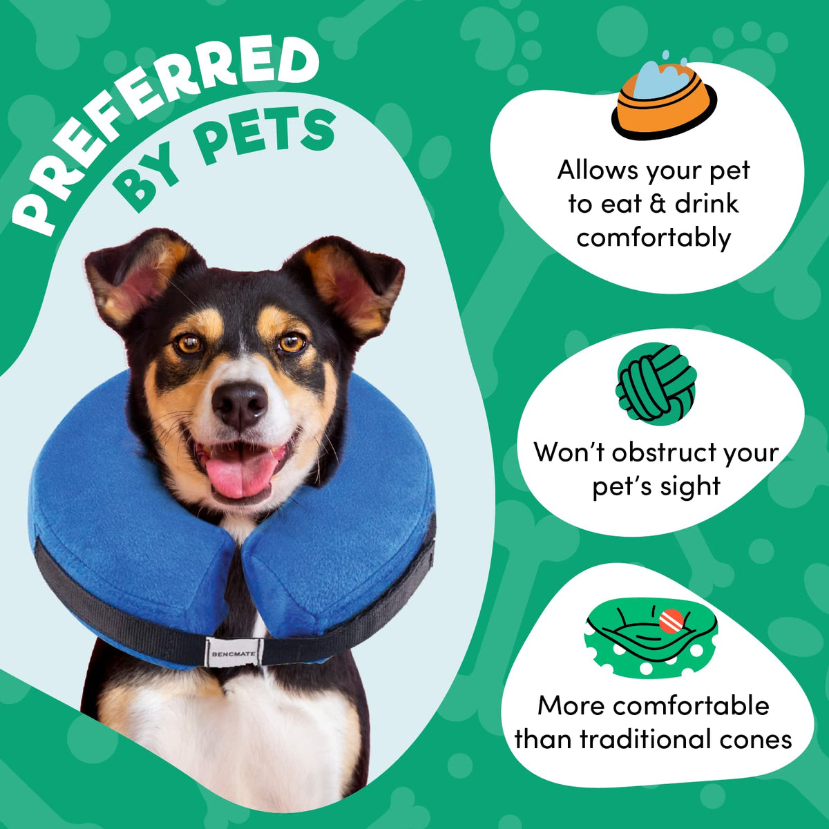 Inflatable Dog Cone Collar Alternative Large Blue U32326