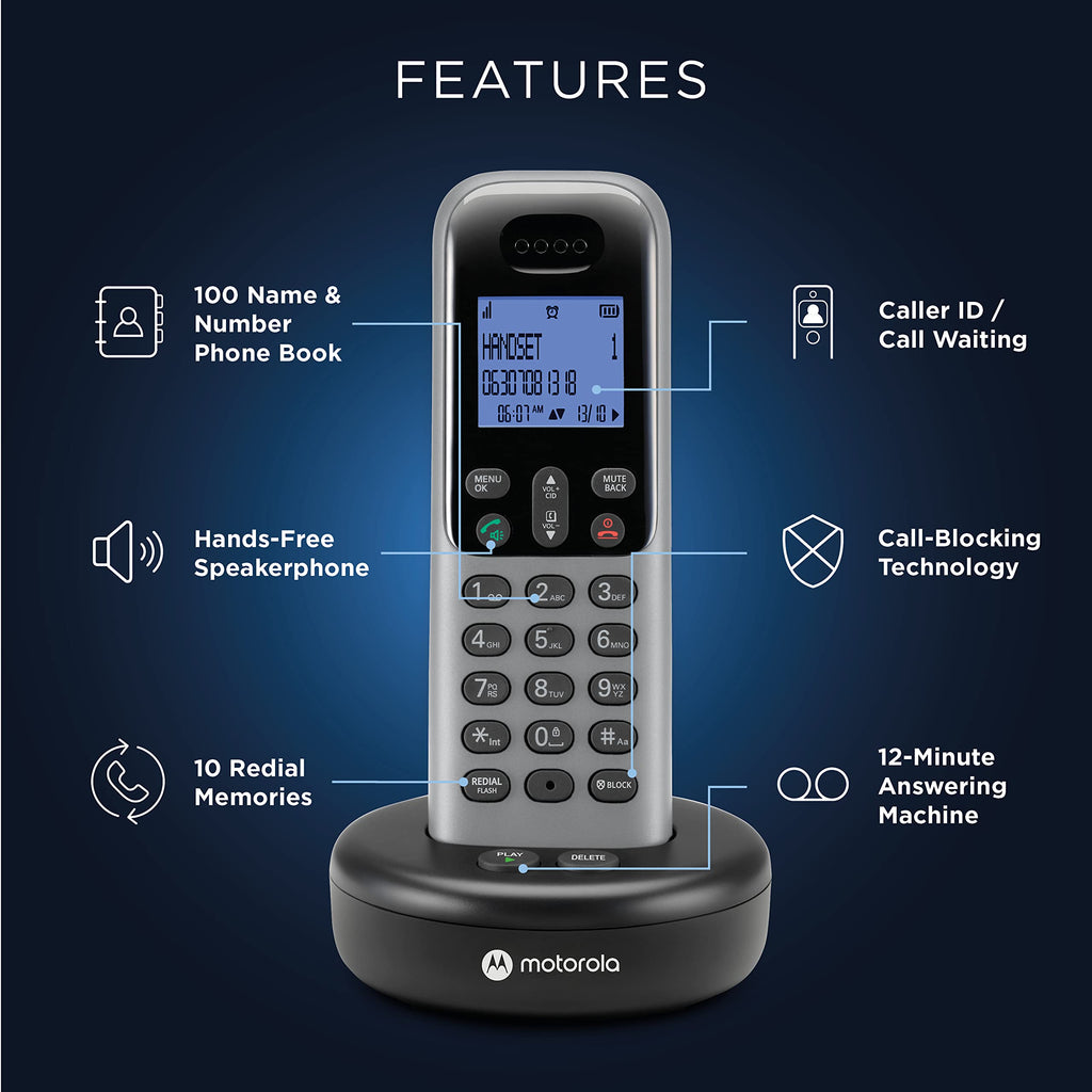 Cordless Phone with Answering Machine, 2 Handsets, Caller ID G577