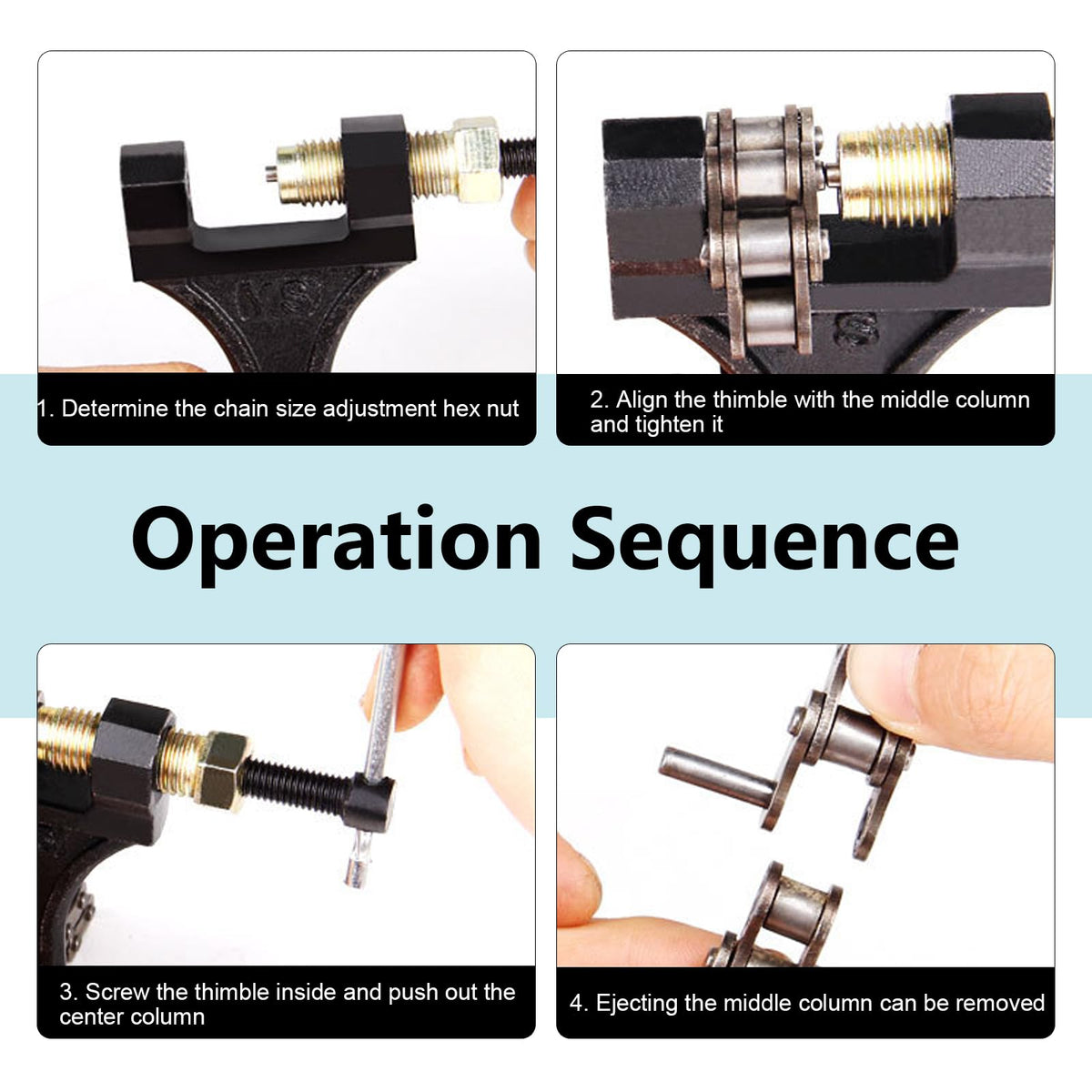 Heavy Duty Roller Chain Breaker Tool for 420mm 428mm 520mm 525mm 528mm 530mm Y1865