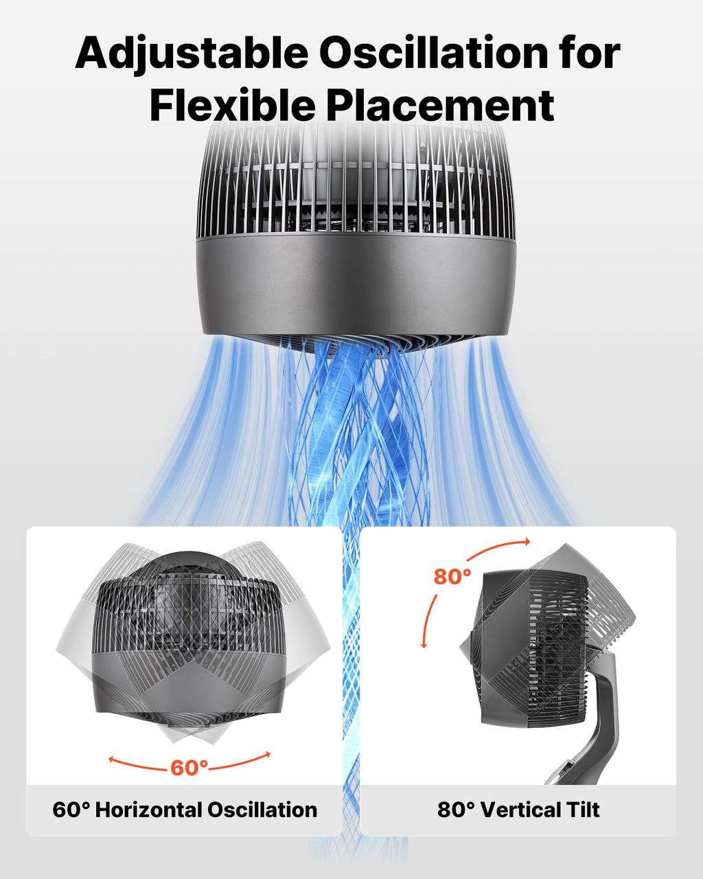 9-Inch Oscillating Pedestal Fan with Remote Control D1177