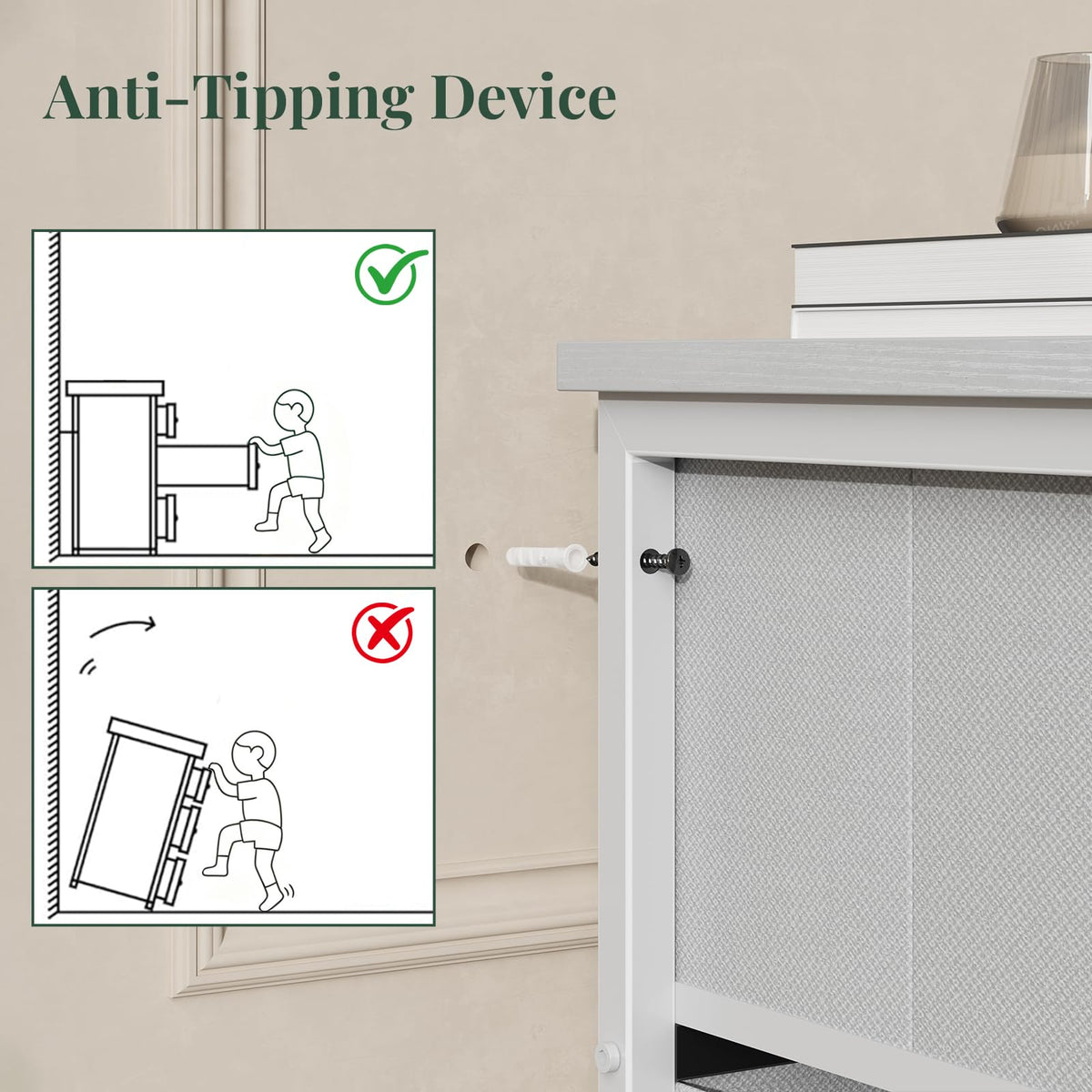 Fabric 7 Drawer Dresser U71271
