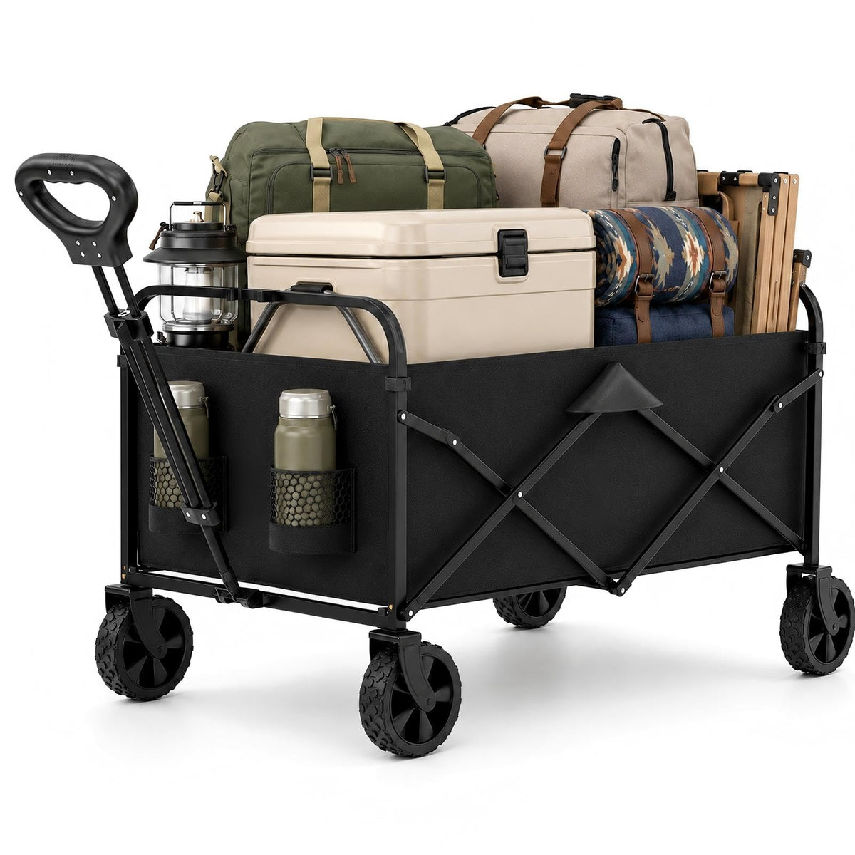 Foldable Wagon Cart with All Terrain Wheels G46698