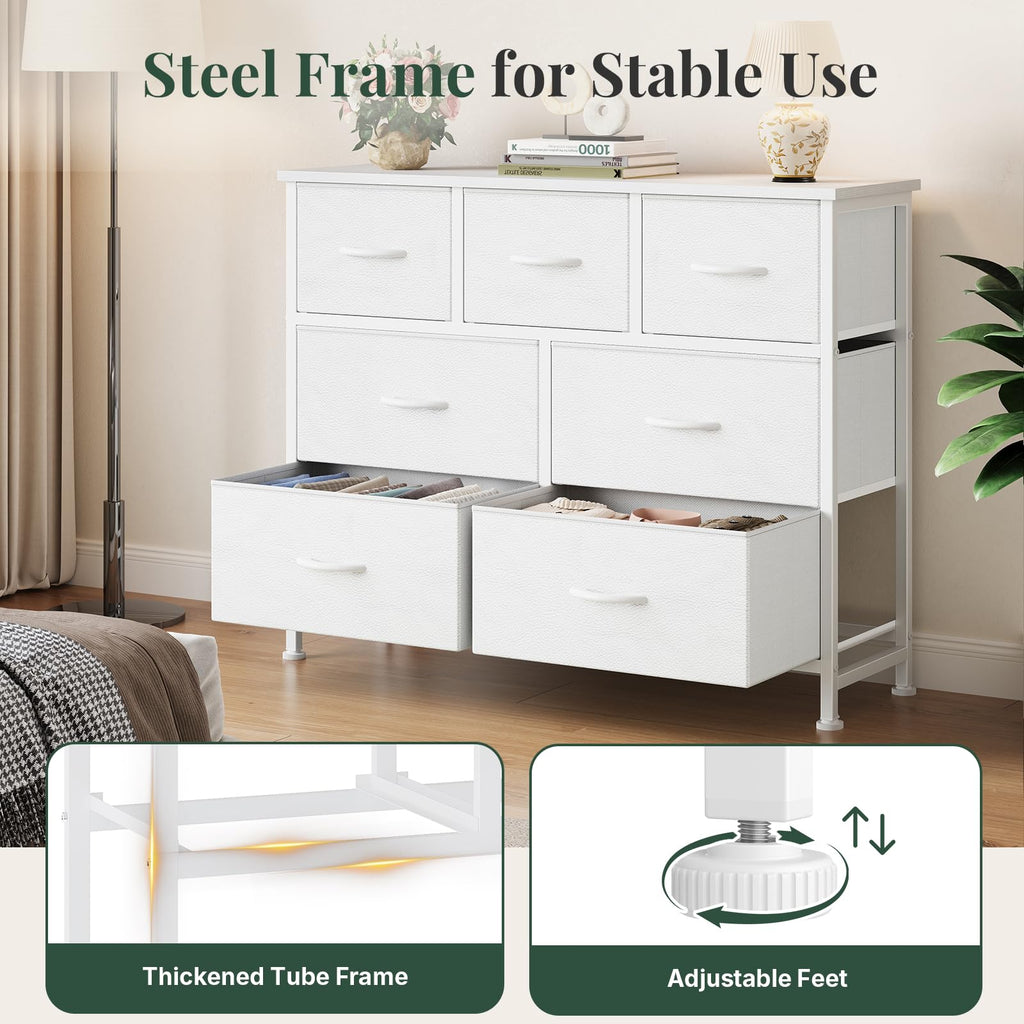 Fabric 7 Drawer Dresser U71271