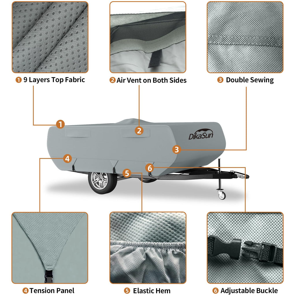 12'-14' Waterproof Pop-up Camper Cover D896571