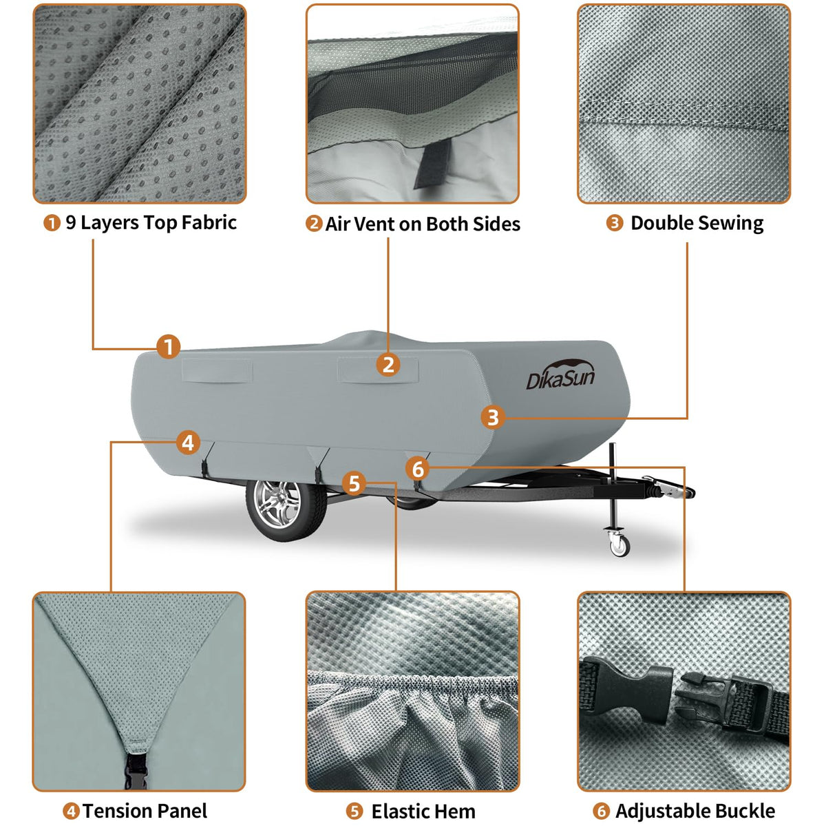12'-14' Waterproof Pop-up Camper Cover D896571