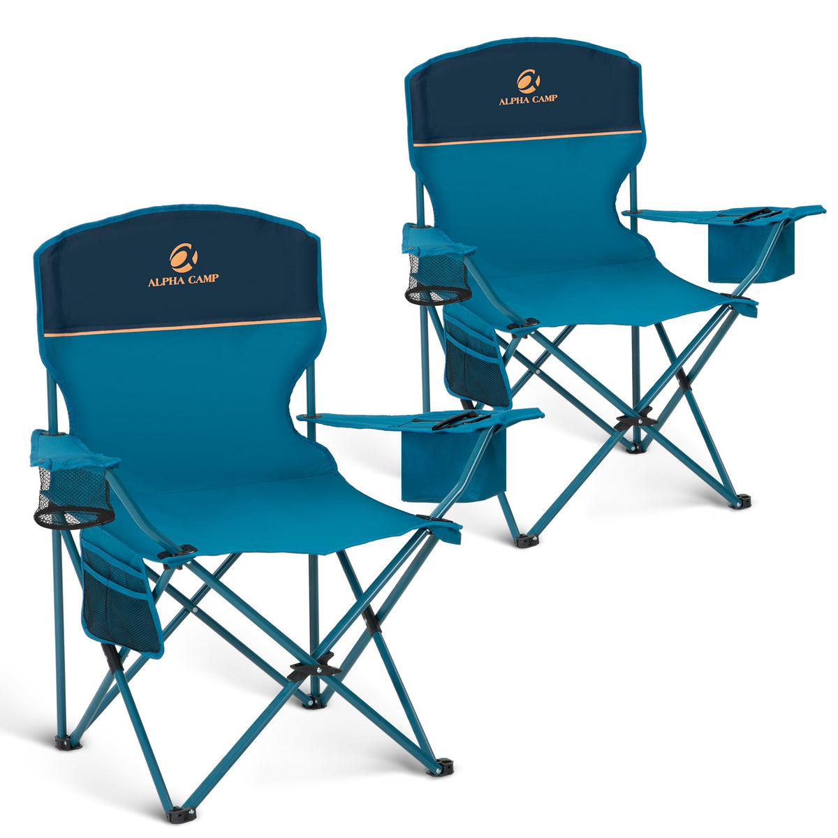 2 Pack Portable Camping Chair Blue V78983