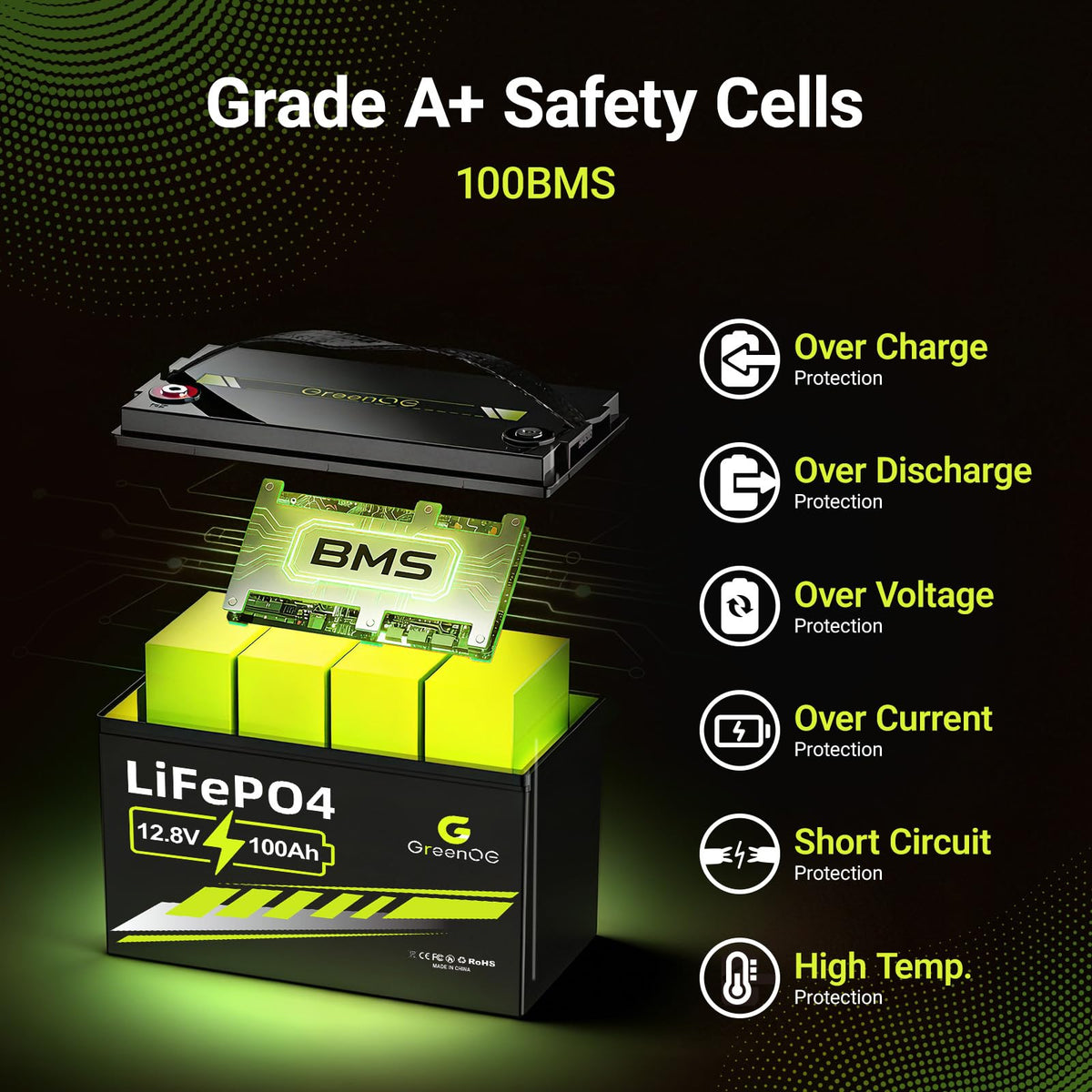 12V 100Ah LiFePO4 Deep Cycle Battery F22376