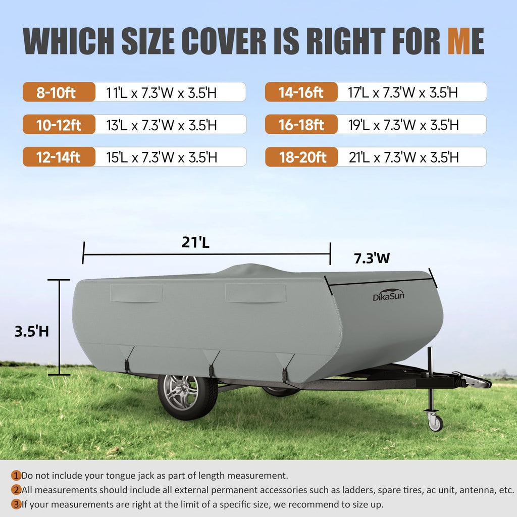 12'-14' Waterproof Pop-up Camper Cover D896571
