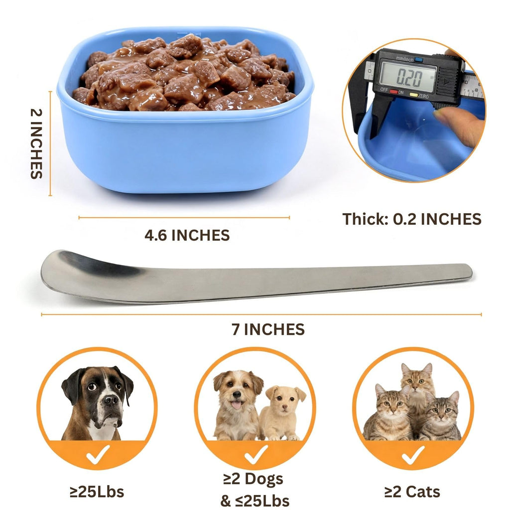 Airtight Pet Wet Food Storage Containers with Lids 4-Pack 12oz H45662