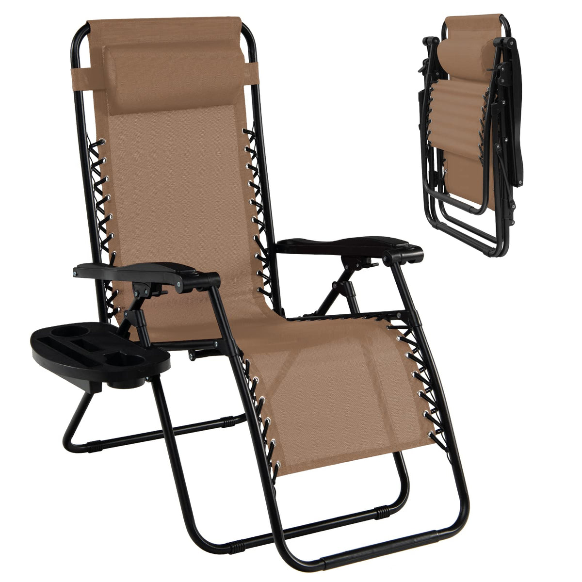 Folding Zero Gravity Reclining Textilene Lounge Chairs Y334