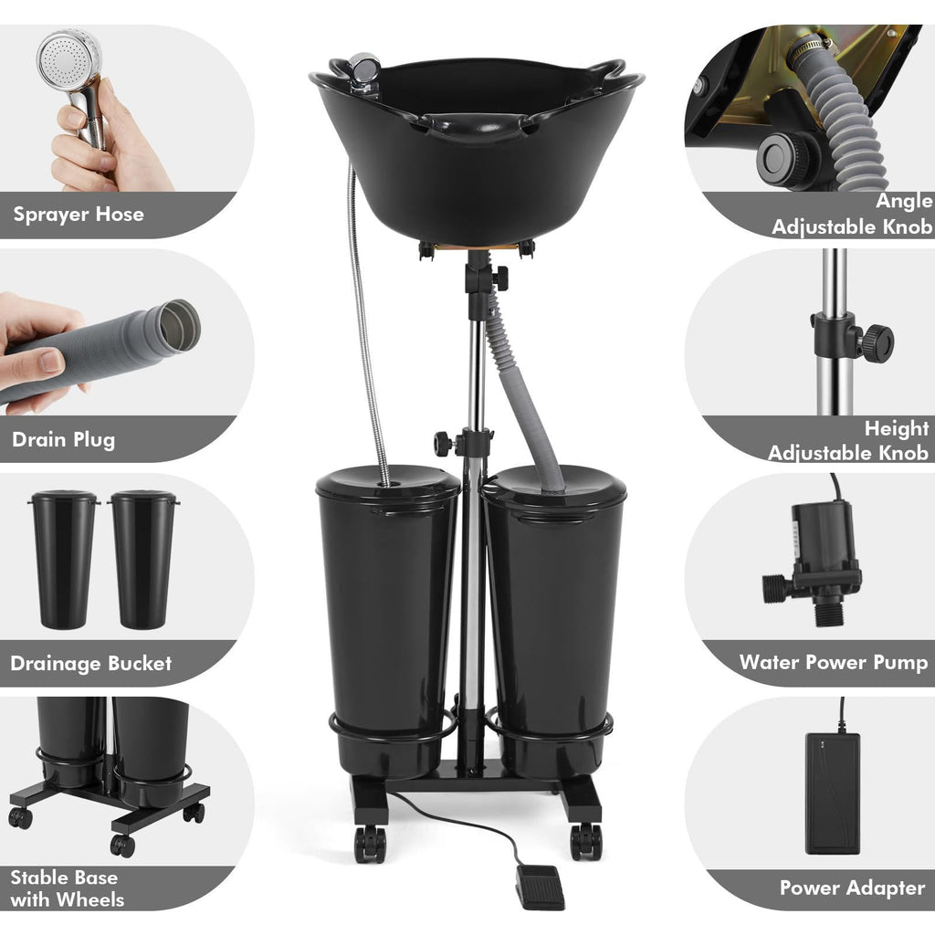 Portable Hair Washing Basin with Electric Pump H78254