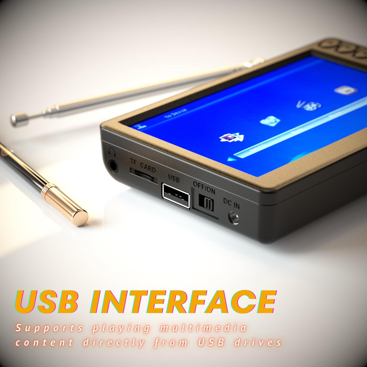 5 Inch Portable Mini TV with Remote Q134