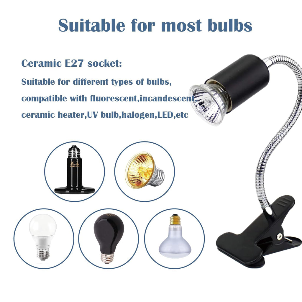 UVA UVB Reptile Heat Lamp with Two Heat Bulbs D871160