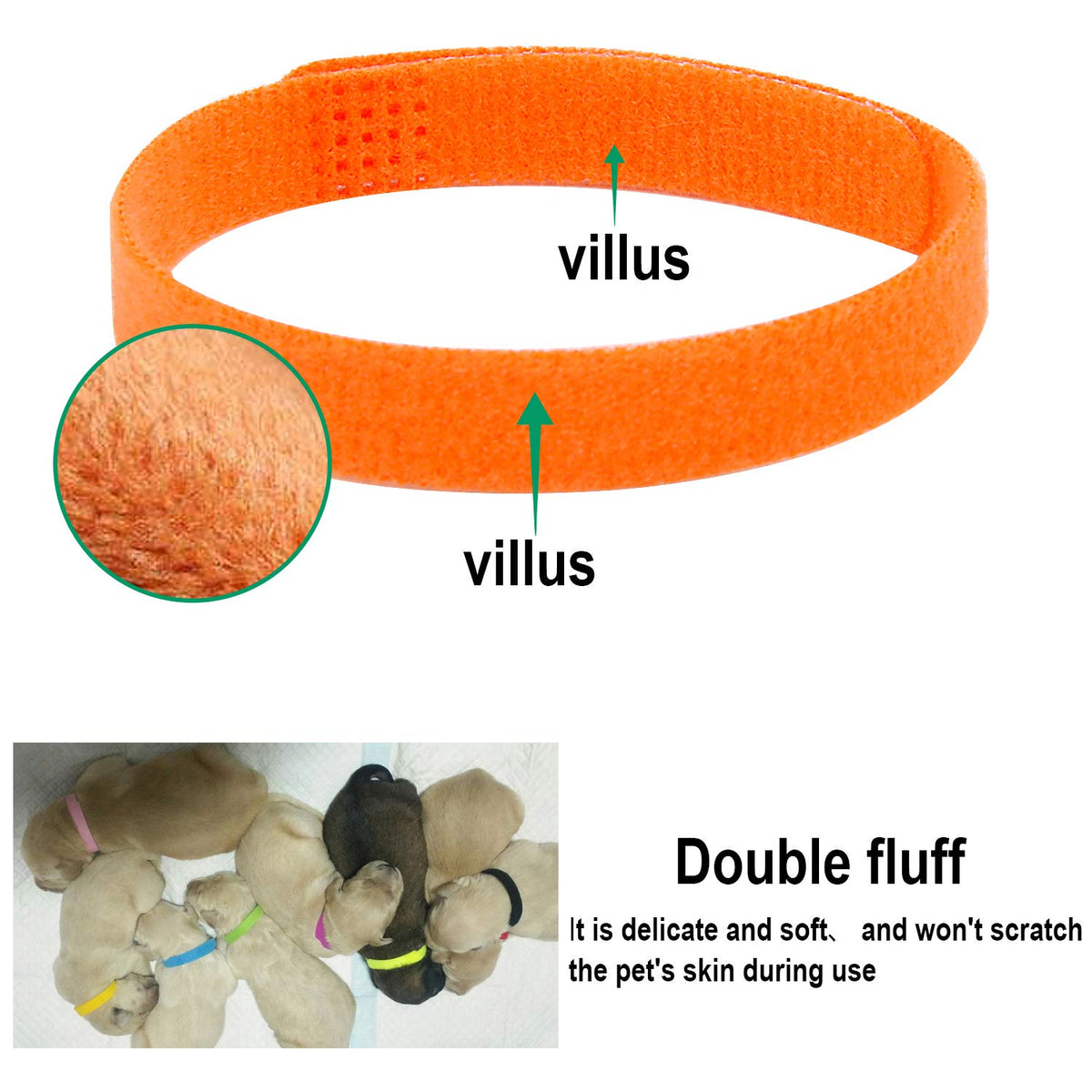 15 Pcs Soft Newborn Pet ID Bands U9952