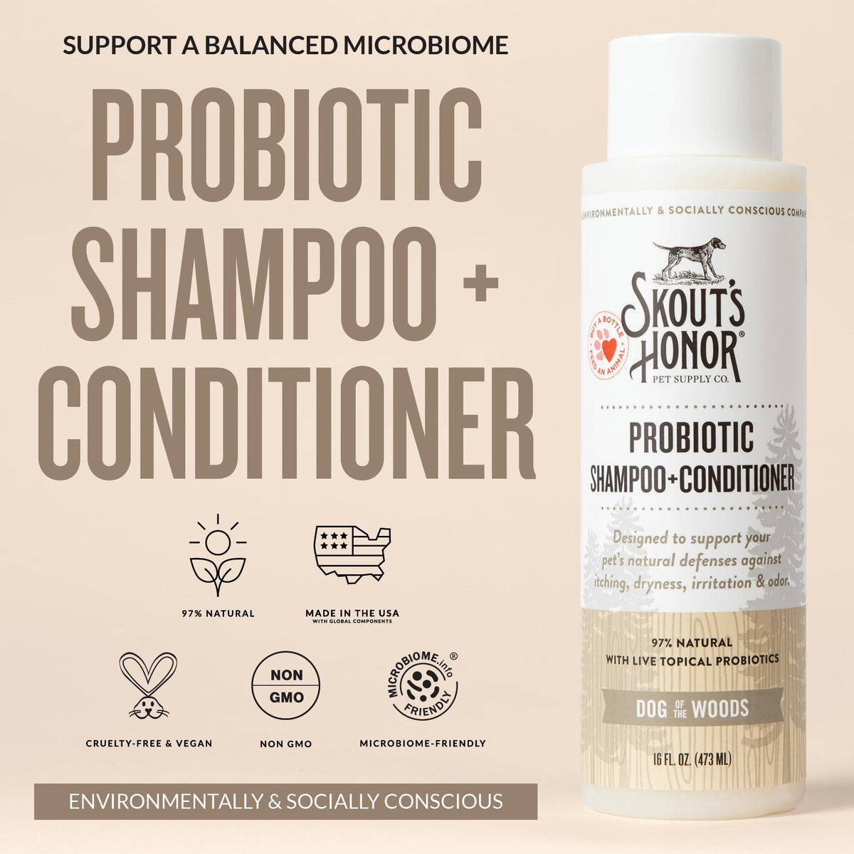 Probiotic Dog Shampoo and Conditioner 16 oz B181776