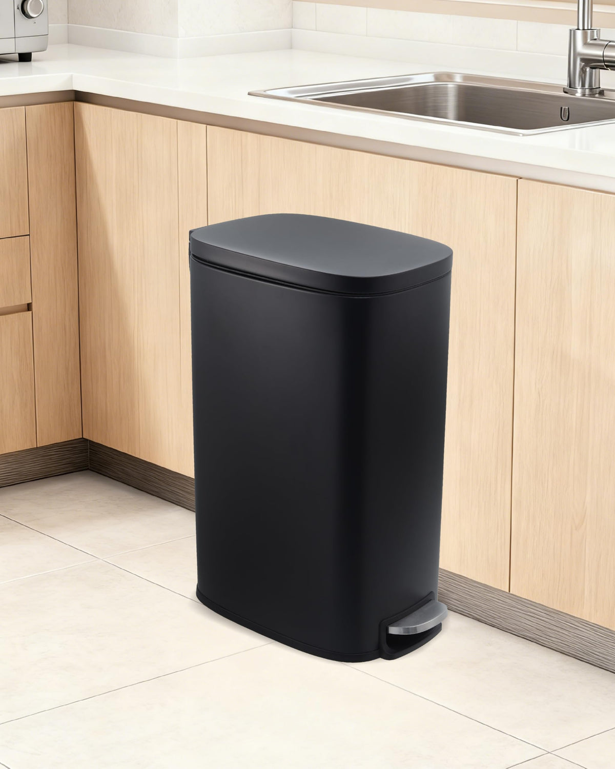 13.2 gal Slim Step Trash Can R645