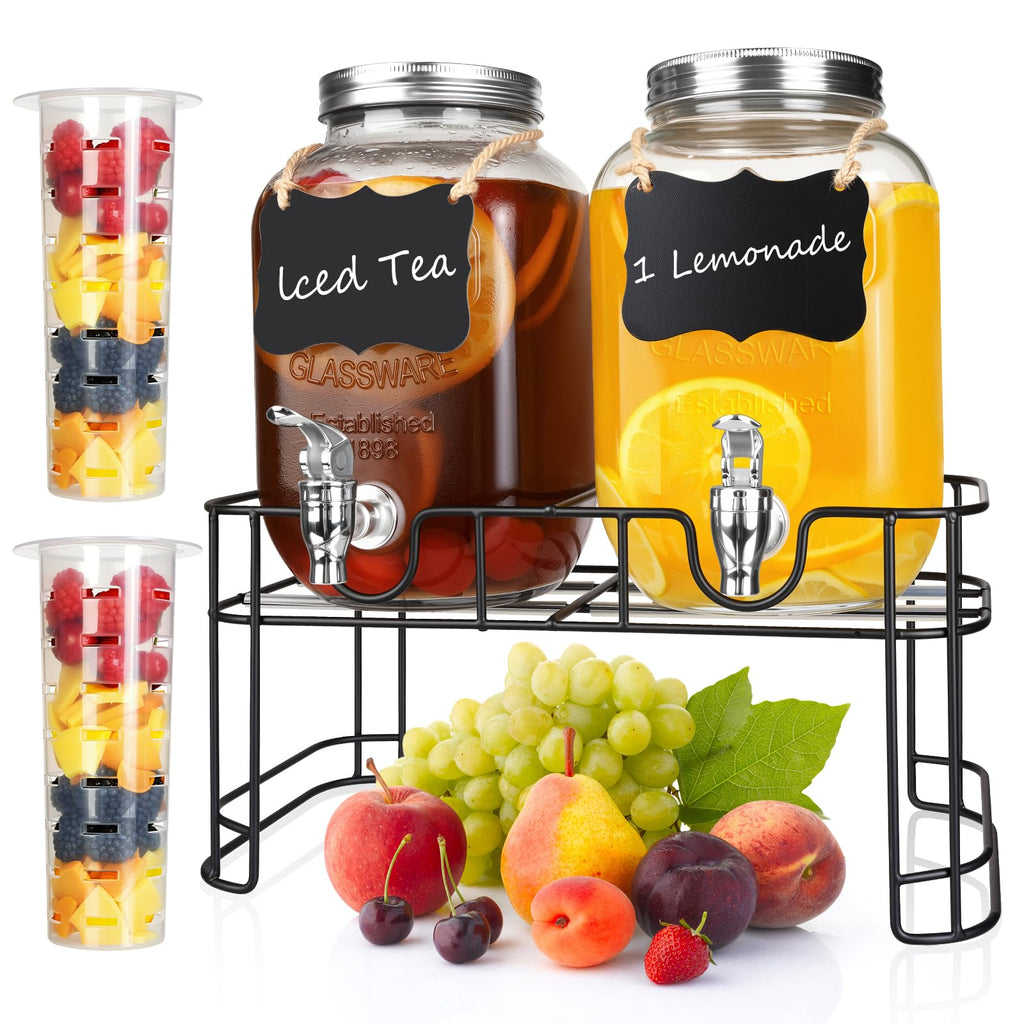 1 Gallon Glass Beverage Dispenser Jars K60013