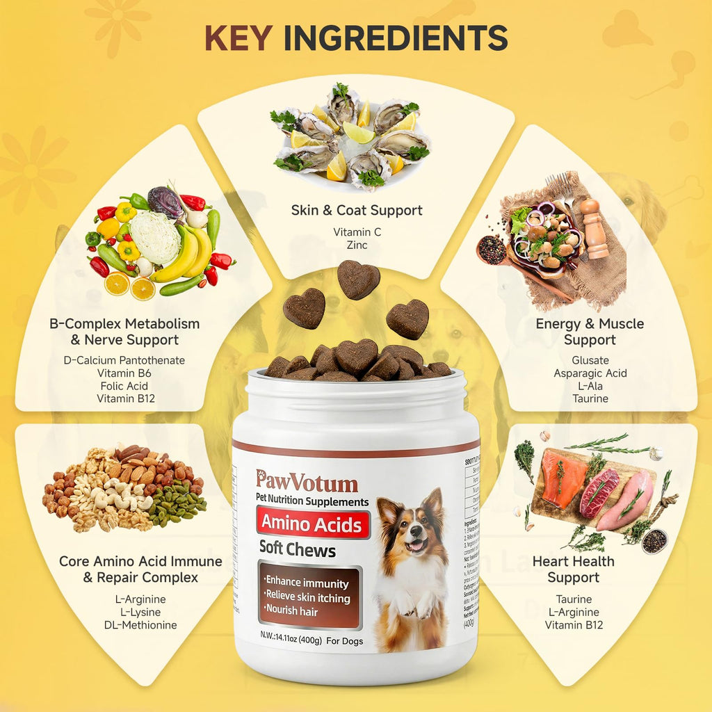 200 Chews Amino Acids for Dogs E286