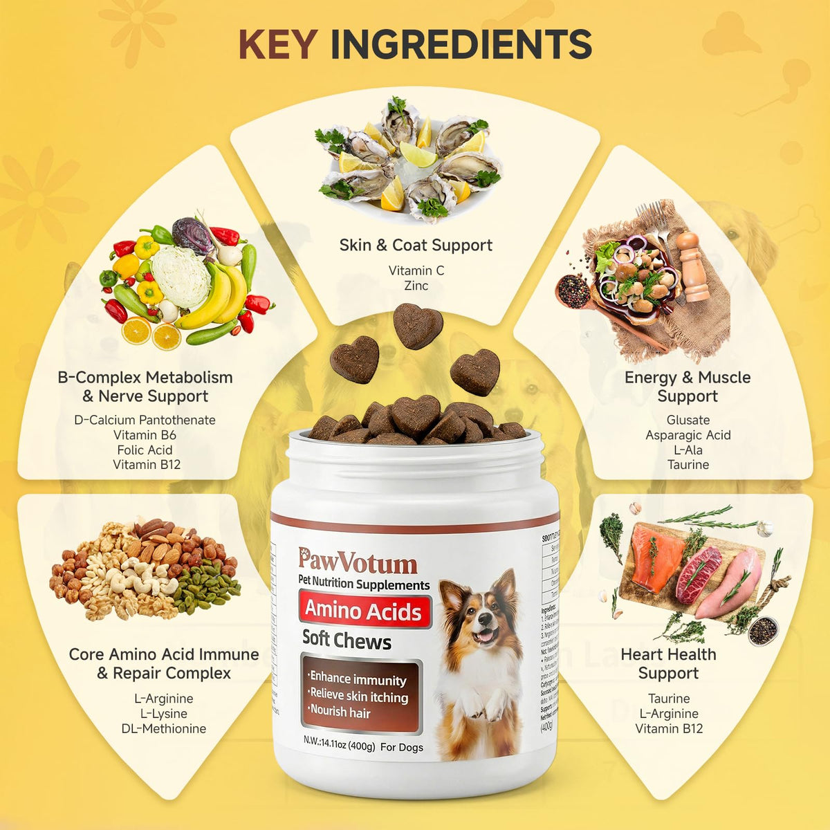 200 Chews Amino Acids for Dogs E286