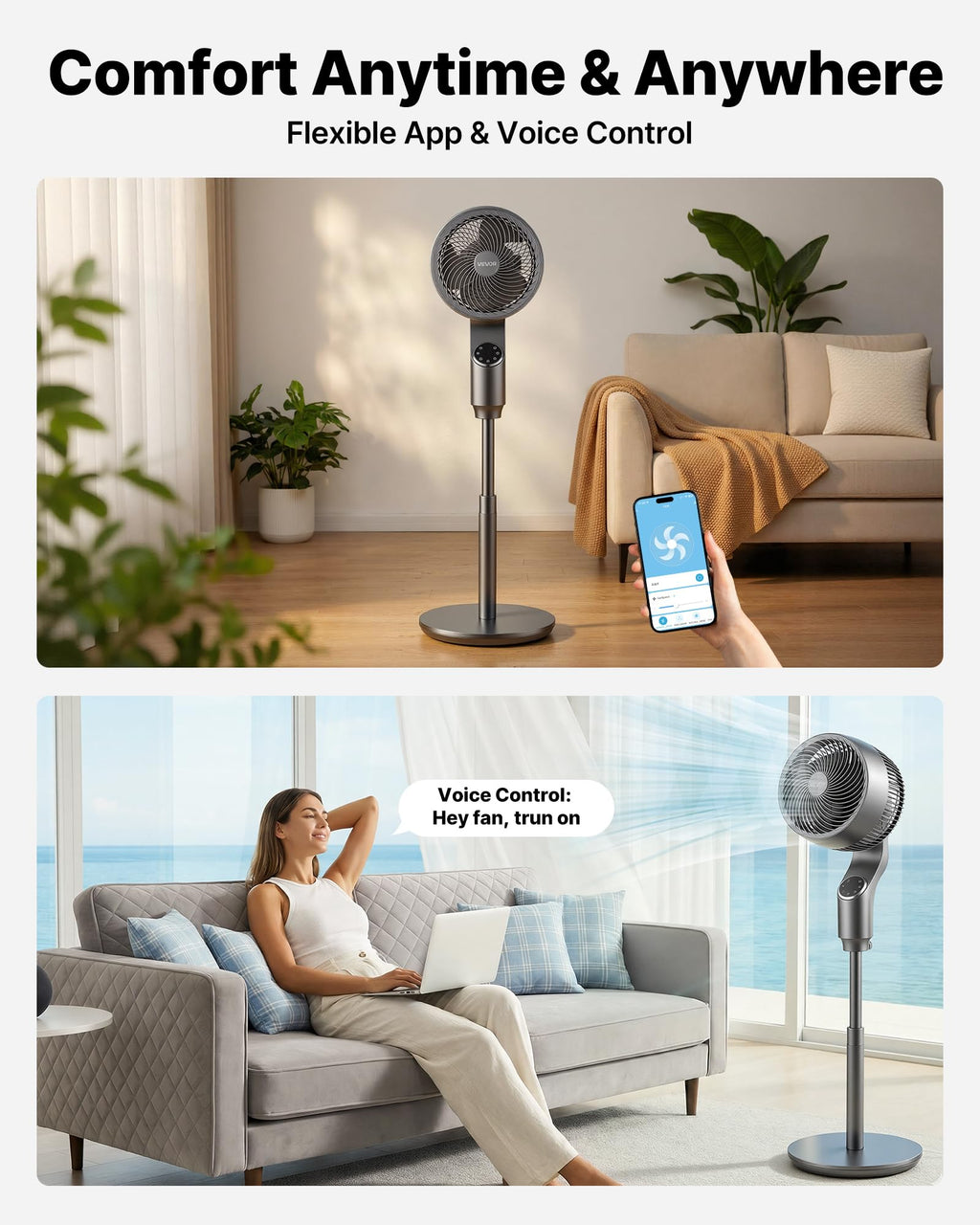 9-Inch Oscillating Pedestal Fan with Remote Control D1177
