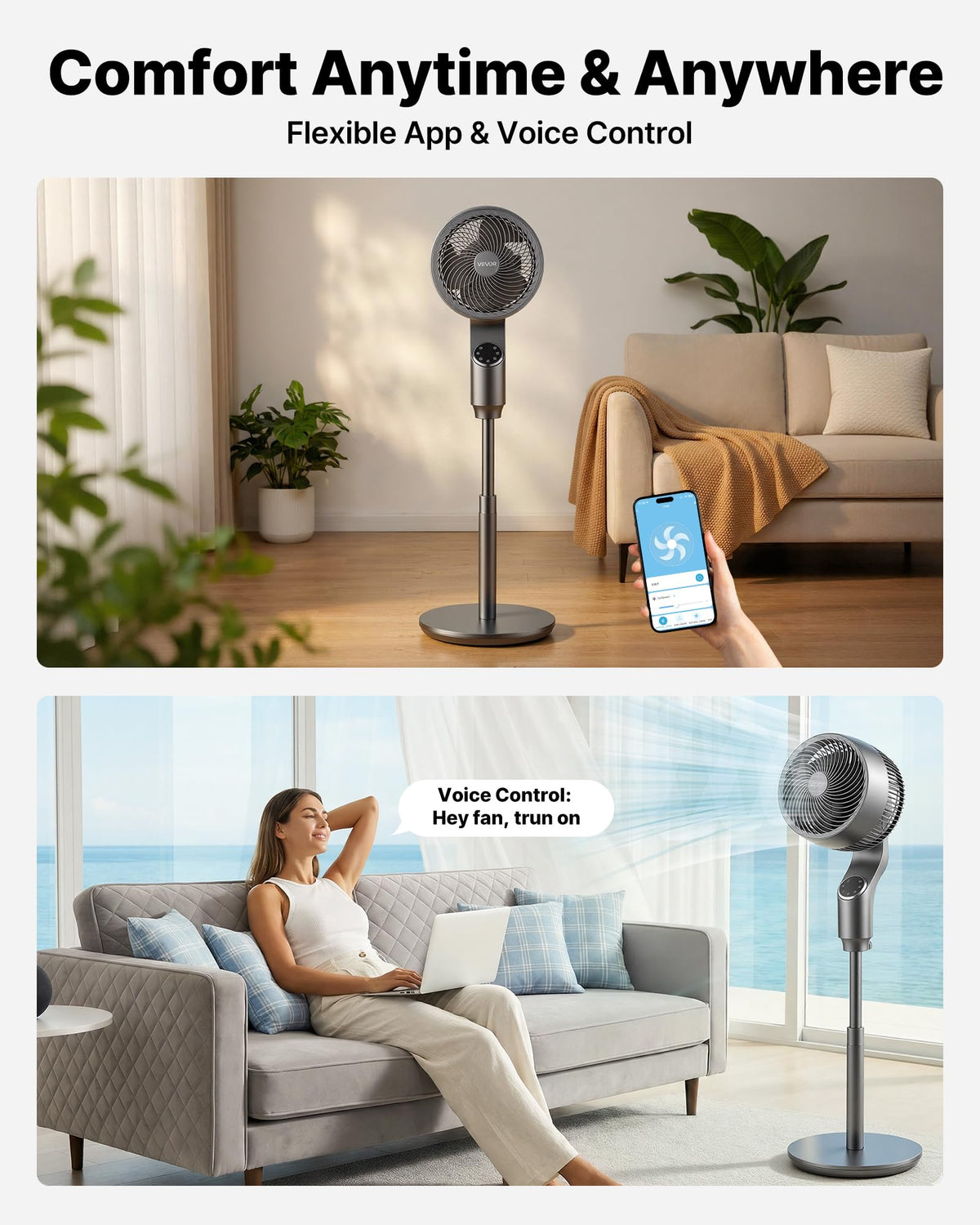 9-Inch Oscillating Pedestal Fan with Remote Control D1177