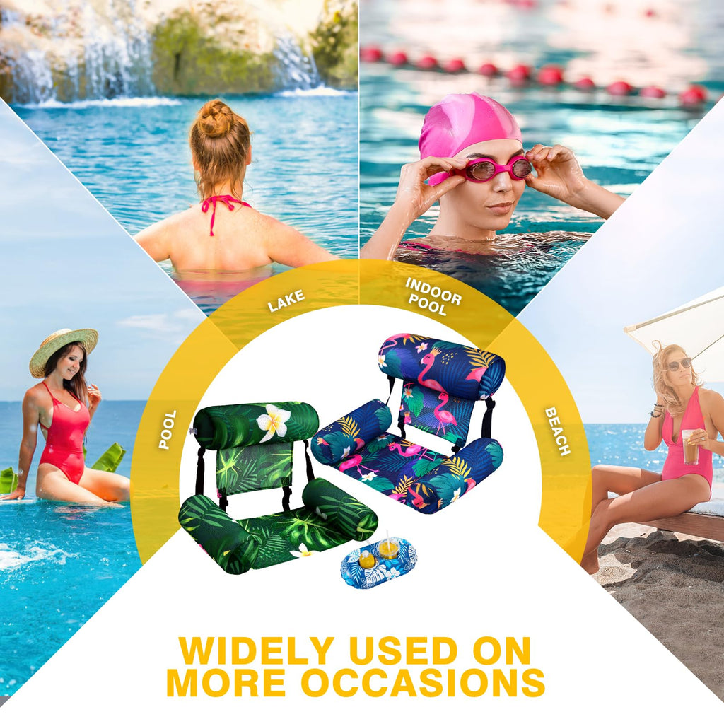2 Pack Inflatable Pool Float Chair with Cup Holders Z131329