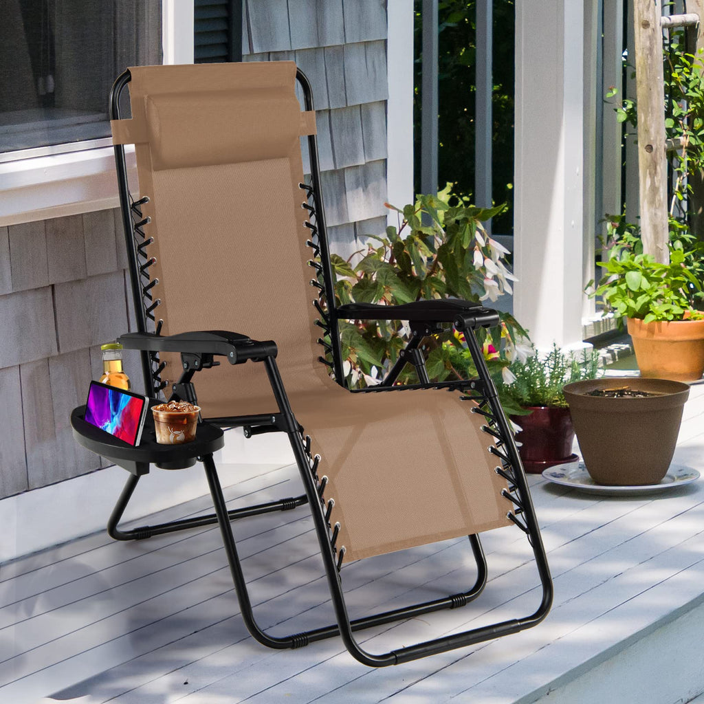 Folding Zero Gravity Reclining Textilene Lounge Chairs Y334