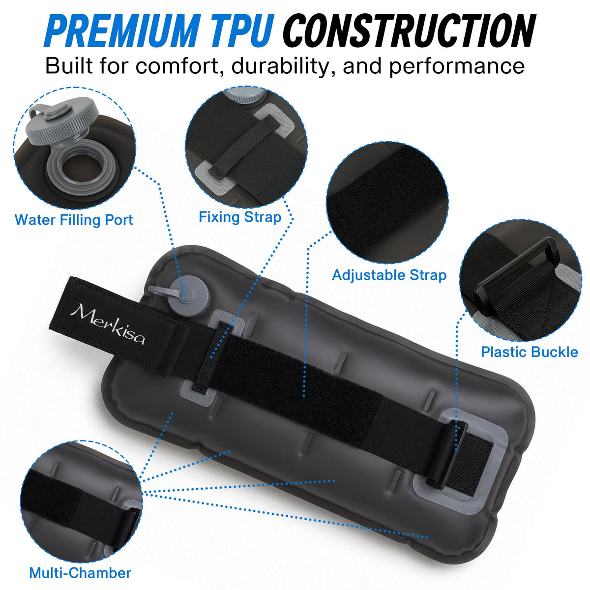 Adjustable Water-Fillable TPU Ankle and Wrist Weights Set C498371