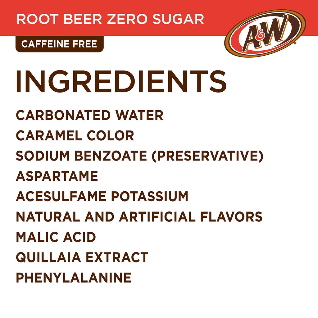 Zero Sugar Root Beer Soda, 12 fl oz cans, 12 pack Z630225