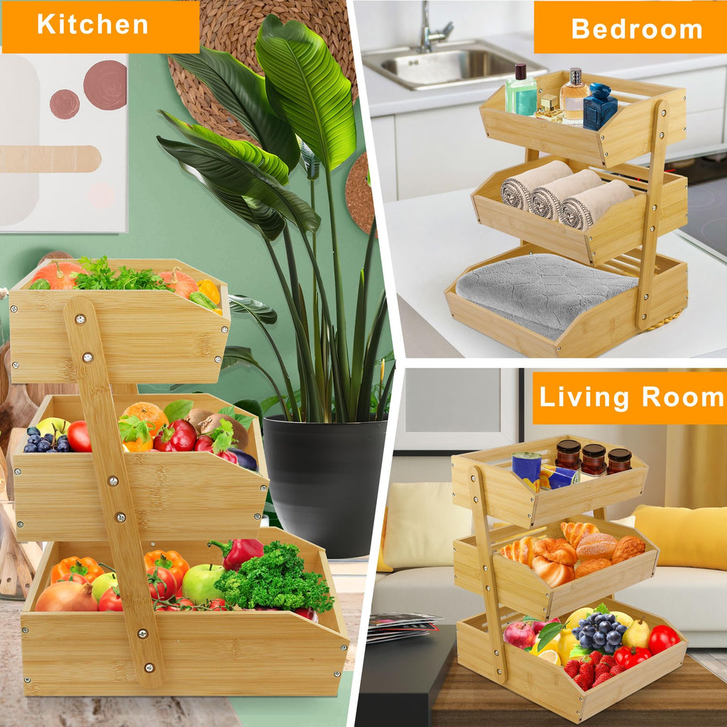 3 Tier Bamboo Fruit Basket O478433