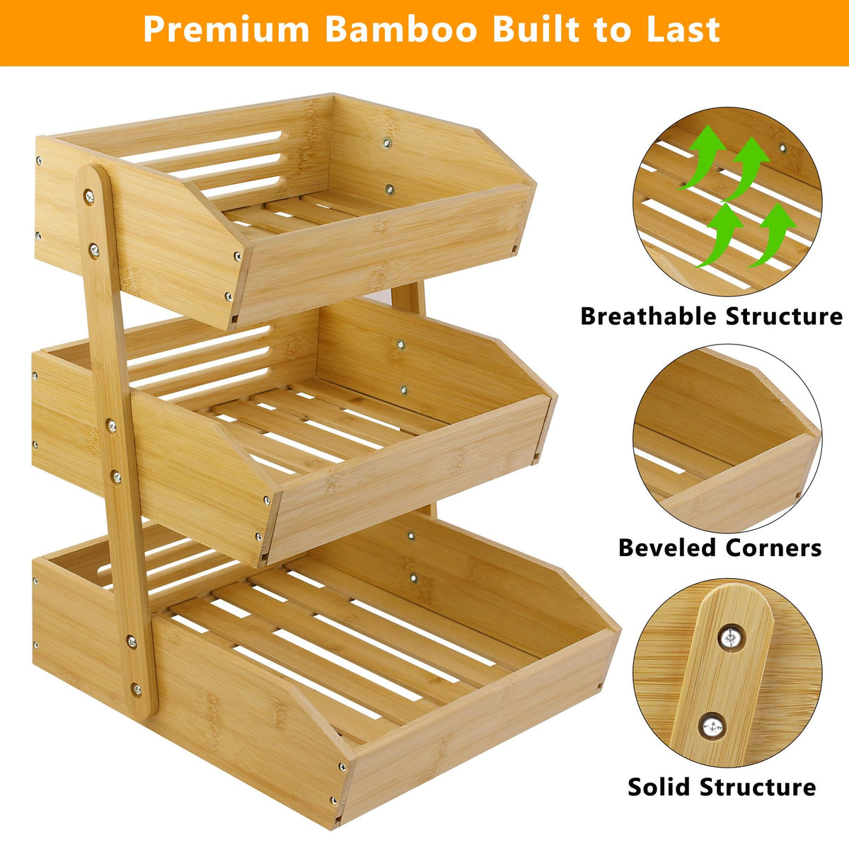 3 Tier Bamboo Fruit Basket O478433